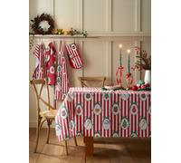 Catherine Lansfield Tovaglia natalizia a righe vintage di Catherine Lansfield rosso