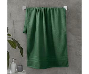 Catherine Lansfield Zero Twist - Asciugamano in cotone, 50 x 85 cm, colore: Verde foresta