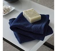 Catherine Lansfield Zero Twist - Coppia di Asciugamani per Viso, 30 x 30 cm, Colore: Blu
