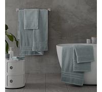 Catherine Lansfield Zero Twist - Set di 8 asciugamani in cotone morbido e assorbente, colore: Verde salvia