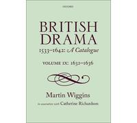 Catherine Richardson Martin W British Drama 1533-1642: A Cat (Copertina rigida)