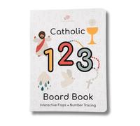 Catholic 123 Board Book - Libro interattivo di conteggio cattolico per bambini con sollevamento della linguetta e tracciatura testurizzata - Apprendimento dei numeri basato sulla fede - Regalo ideale