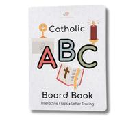 Catholic ABC Board Book - apprendimento interattivo basato sulla fede per i più piccoli, con risvolto e traccia delle lettere, regalo perfetto per la prima fede per battesimo e apprendimento precoce