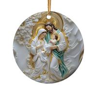 Catholic Holiday Ornaments - 3D Acrylic Hanging Decoration, Bright Festive Accent Elevating Interior Style, Lightweight Spiritual Piece | for Seasonal Scenes, Artistic Decorative Element Adding Warmth