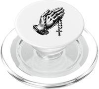 Catholic Rosary Beads Praying Hands Christian Religion PopSockets PopGrip per MagSafe