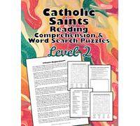 Catholic Saints Reading Comprehension & Word Search Puzzles Middle School Reading Level: Workbook for Grades 3, 4, 5 Reading Passages, Reflection and ... w/ Saint Augustine, Saint Bernadette & Mo