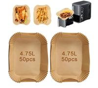 Cathpetic 100 pezzi Ninja Double Stack XL 9,5 L SL400UK fodere di carta da forno usa e getta, accessori per friggitrice ad aria doppia pila Ninja SL400UK