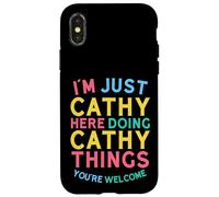 Cathy Here Doing Cathy Things Divertente Nome Cathy Custodia per iPhone X/XS