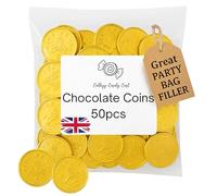 Cathys Candy Cart 50 x Lamina d'oro Pirati a Tema con Monete di Cioccolato al Latte Monete, bottigliette per Feste, premi Pinata, cacce all'uovo di Pasqua