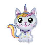 Caticorn Unicorno Gatto Blu circa 70 cm Palloncini Palloncini Foil Palloncino Decorazione Compleanno