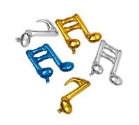 CATIEBYE 10 Palloncini Note Musicali Metallizzati Blu Oro Argento, Decorazioni per Feste e Matrimoni, Palloncini Gonfiabili Eleganti per Compleanni e Cerimonie