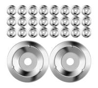CATIEBYE 100 Pezzi Anelli per Tamburello in Ferro Inossidabile Argento Accessorio per Piatti Batteria Versatile e Durevole per Performance e Prove