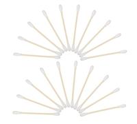 CATIEBYE 100pezzi Cotton Swabs Multiuso Legno Per Pulizia o Trucco Di Bastoncini Per Orecchie e Dettagli Per Makeup e Elettronica Design Compatto e Leggero