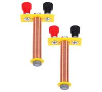 CATIEBYE 2 Pezzi Bobina Elettromagnetica a Forma di Rame e Plastica per Esperimenti di Fisica, Facile Osservazione, Affidabile per Insegnamento e Applicazioni Scolastiche