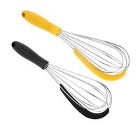 CATIEBYE 2 Pezzi Frusta Manuale in Acciaio Inossidabile Mixer per Uova e Impasti da Cucina Sbattitore Portatile per Cottura e Pasticceria Design Ergonomico e Leggero per Uso Versatile