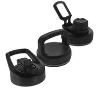 CATIEBYE 3 Pezzi Coperchi per Mug, Tappi Ermetici in Plastica Nera, Riutilizzabili, per Tazza da Viaggio e Tumbler, Diametro Filetto 58,5 mm