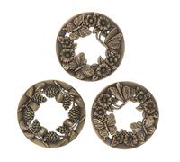CATIEBYE 3 Pezzi Coperchio per Candela in Lega di Zinco a Forma di Cono, Tappo Decorativo Elegante per Barattolo di Candela, Previene la Perdita di Cera, per Occasioni Speciali