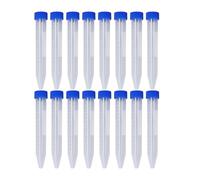 CATIEBYE 30 Provette Centrifuga Coniche da 15ml in Plastico Blu con Tappo a Vite, a Tenuta Stagna, per Conservazione in Biologia Molecolare e Analisi di Laboratorio