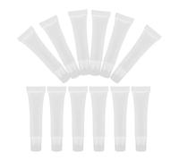 CATIEBYE 50 Tubetti Vuoti per Balsamo Labbra e Lip Gloss in Pe e Pp, Capacità 10g, Anti-perdita e Facili da Trasportare, per Creare Cosmetici Fatti a Mano
