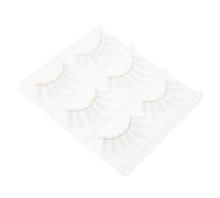 CATIEBYE 6 Pezzi Ciglia Finte Bianche Leggere e Comode in Fibra Chimica per Trucco Cosplay e Feste Mascherate