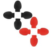 CATIEBYE 8pezzi Silicone Drumstick Practice Tips High Elasticity Drum Dampeners for Silent Percussion Training Shock-absorbing Accessory for Drum Muting Random Colors