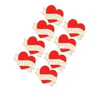 CATIEBYE 8pezzi Spille Forma Di Cuore Rossa Smalto Set Per Regali Di Compleanno e Festa Della Mamma Accessori Moper Abbigliamento e Decorazione