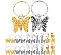 CATIEBYE Accessori per Chioma a Farfalla Alta Resistenza 60 Pezzi in Metallo Facili da Rimuovere per Donne per Compleanni e Feste in Costume