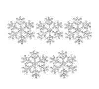 CATIEBYE Adesivi Decorativi Fiocco Ghiacciato in Lega Argento per Scarpe 5 Pezzi Accessori DIY per Decorazione Frontale Laterale e Posteriore