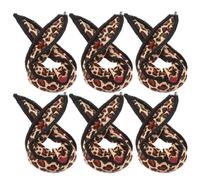 CATIEBYE Bigodini Danni Spugna Leopardati Chioma e 6 per Pezzi in Poliestere per Onde Naturali senza per Donne e Ragazze per Acconciature Creative e Comode Durante Sonno