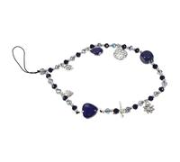 CATIEBYE Catena Antifurto in Lega Blu Perline Acrilico Design Creativo Antismarrimento Cordino Decorativo per Smartphone e USB