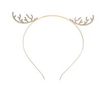 CATIEBYE Cerchietto Corna di Renna Cerchietto per Capelli Corna di Cervo Accessori per Feste Cristalli e Strass Copricapo per Foto Natalizio