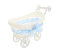 CATIEBYE Cestini intrecciati per feste cesto di fiori per ragazze contenitori per frutta cesti cesta cestino da portata cesto porta frutta secca pp Sky-blue