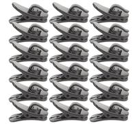 CATIEBYE Clip Microfono Lavalier 20 Pezzi in Abs Nero, Piccola e Leggera, per Fissare Microfono Durante Performance e Discorsi al Podio