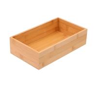 CATIEBYE Contenitore in Bambù per Scrivania e Capiente Organizer Salvaspazio in Legno Naturale senza Installazione Scatola Portaoggetti Sicura e Funzionale per Casa e Ufficio
