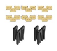 CATIEBYE Fan balancing weights 6 set di clip e adesivi in epoxy resin per ventilatore da soffitto, reduce noise e prolong service life