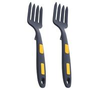 CATIEBYE Forchette da Cucina Facili da Pulire in Silicone 2 Resistenti al Calore Ergonomiche e Flessibili e Comode al Tatto per Pasta e Cibi