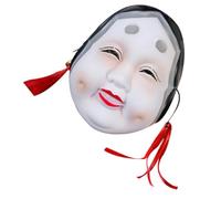 CATIEBYE Maschera Giapponese da Teatro in Plastica Riutilizzabile, Accessorio per Costumi Cosplay e Feste di Trucco, Taglia Unica Adatta Adulti, Decorazione per Eventi Teatrali e Party