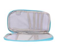 CATIEBYE Porta Passaporto in Tela Blu Zip, Capiente e Pratico per Viaggio o Ufficio, Custodia Elegante per Documenti, Contanti e Carte di Identità Colore Casuale