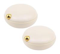 CATIEBYE Portapillole da Viaggio 2 Pezzi Scomparti, Materiale Abs e Silicone, Effetto Sigillante Eccellente, Custodia Portatile per Medicina e Gioielli Piccoli