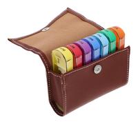 CATIEBYE Portapillole e Borsa Tascabile Settimanale con 28 Scomparti in Plastica e Rivestimento, Organizzatore Giornaliero con Coperchio per Casa e Viaggio