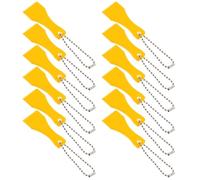 CATIEBYE Raschietti per Colore Casuale Stili multipli Set 20 in Plastica Verde Catena Portachiavi, Utensili Multiuso per Raschiare Biglietti della Lotteria Stili multipli