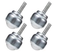 CATIEBYE Rotelle Girevoli a Sfera in Metallo Cuscinetti a Sfera, Rulli di Trasferimento Filettati per Banco da Lavoro, Ruote Compatte e Stabili Rotazione 360 Gradi - Set da 4 Pezzi