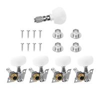 CATIEBYE Set 1 Completo di Piroli di Accordatura per Banjo in Lega di Zinco e Pvc Argento, Facile da Usare e Installare, Accessori Strumenti Musicali per Banjo