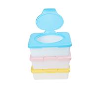 CATIEBYE Set 3 Pezzi Scatole Porta Salviette Umidificate per Ragazzo Ragazza in Plastica, Facili da Pulire per Tavolo da Pranzo o Lettino Colore Casuale
