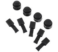 CATIEBYE Set 50 Pezzi Clip Ferma Lacci per Scarpe in Plastica Abs Nero Design Unico senza Spigoli, per Lacci senza Nodi su Scarpe