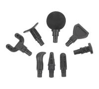 CATIEBYE Set Accessori per Massaggiatore Nero in Silicone e Abs per Diversi Tipi di Massaggio e Posizioni, per Alleviare Dolori Articolari e Rilassare i Tessuti Profondi