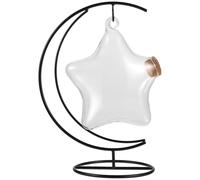 CATIEBYE Set di Bottiglie di Vetro Trasparente per Sogni Supporto in Ferro, Bottiglia Decorativa per Origami Stelle, Versatile e Facile da Trasportare, per Realizzare Paesaggi