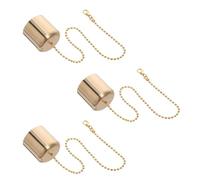 CATIEBYE Spegnicandele in Ottone Massiccio Set da 3 Pezzi, Tappo per Spegni Stoppino Candele e Lampade a Olio, Estintore Sicuro per Decorazioni Casa e Cura Candele