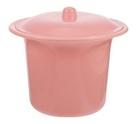 CATIEBYE Sputacchiera Coperta in Plastica Spessa, Vaso da Notte Domestico Multifunzione, Anziani e Disabili, Orinatoio Notturno Resistente e Facile da Pulire, Colore Rosa, 1 Pezzo
