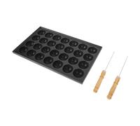 CATIEBYE Stampo per Takoyaki a 28 Fori in Ferro Resistente, Padella per Griglia Takoyaki e Pancake, Teglia da Forno Leggera per Cucina Casalinga e Regalo per Famiglia